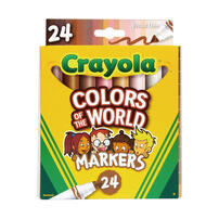 Crayola Colors Of The World 24 Count Broad Line Markers