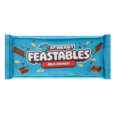 Feastables Mr Beast Candy Bar Milk Chocolate Crunch 60g