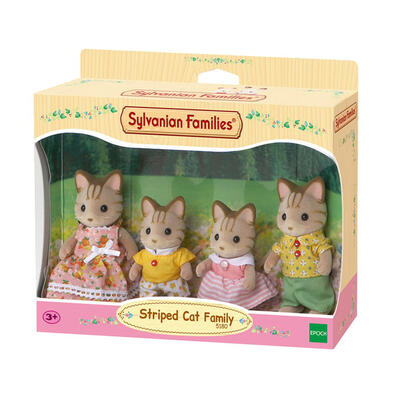 Sylvanian Families Striped Cat Family