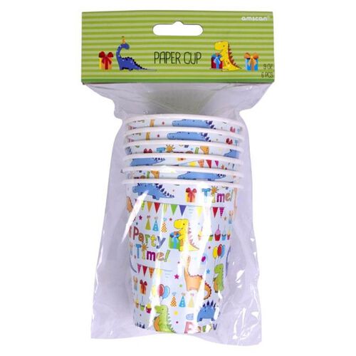 Amscan Paper Cups 9Oz 6 Pieces Dinosaurs