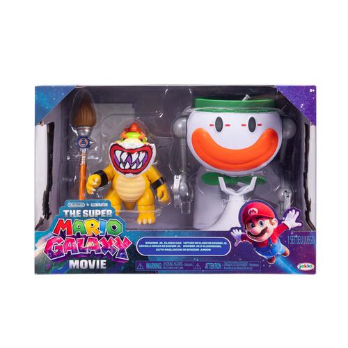 The Super Mario Galaxy Movie - 5&rdquo; Bowser Jr. with Clown Car, Paintbrush and Water-Reveal Stickers 