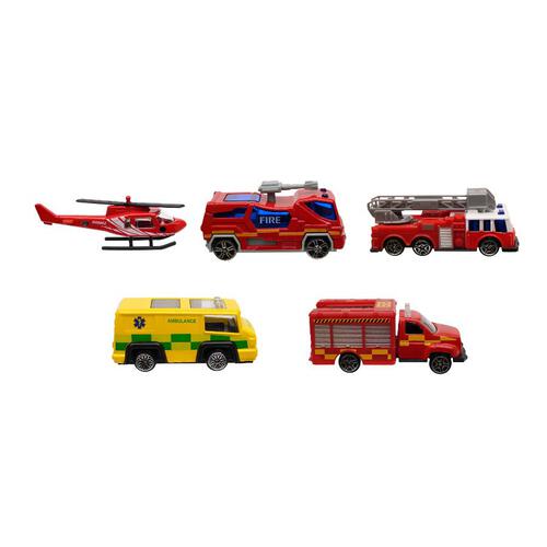 playpop 5-Pack Diecast Vehicles - Fire fighter