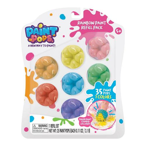 Paint Pops 7 Colors Rainbow Pop Refill Kit