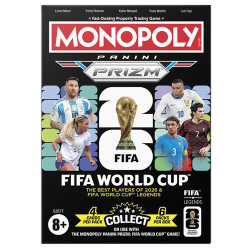 Monopoly Panini Prizm: FIFA World Cup Trading Cards Booster Box (Original Box of 6)