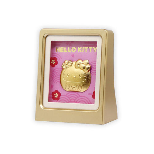 Hello Kitty Daruma Collection 24K Gold Foil in Frame