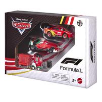 Disney And Pixar Cars X Formula 1 Collab, Lightning Mcqueen, Francesco Bernoulli & Alex Machino