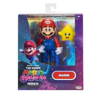 The Super Mario Galaxy Movie - 5&rdquo; Figure Series &ndash; Mario Figure with Luma Star Accessory