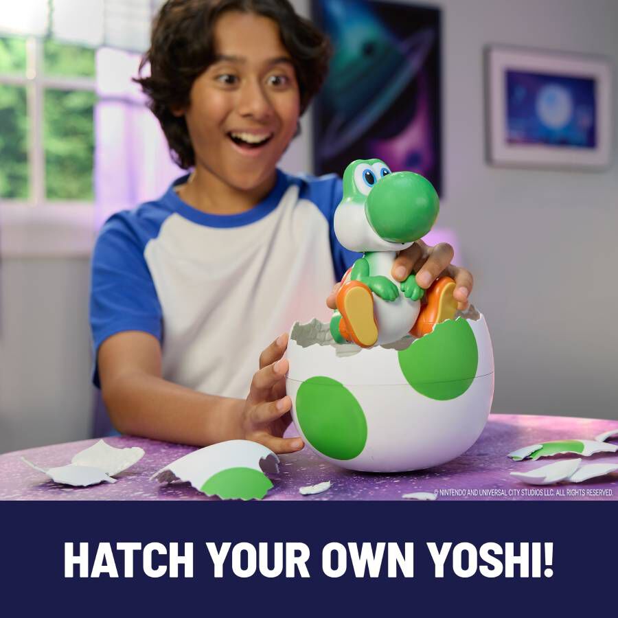 The Super Mario Galaxy Movie Interactive Yoshi Egg Action Figure