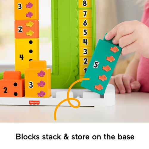 Fisher-Price Adding Alligator Educational Toy With 10 Stacking Blocks