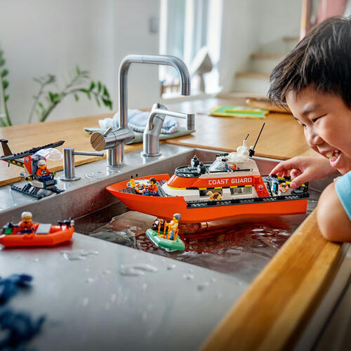 LEGO City Coast Guard Rescue Boat & Helicopter 60504