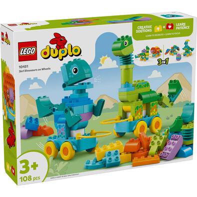 LEGO Duplo Town 3in1 Dinosaurs on Wheels 10451