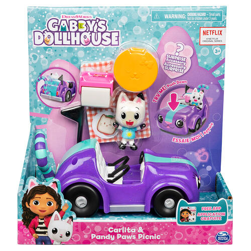 Gabby's Dollhouse Carlita & Pandy Paws Picnic Vehicle
