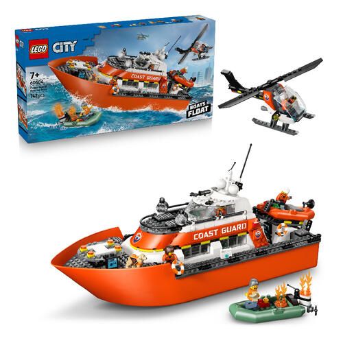 (Pre-Order) LEGO City Coast Guard Rescue Boat & Helicopter 60504 (Estimated Early Jan 2026)