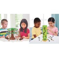 playpop Tumblin Pandas & Monkey Flip Family Game playset
