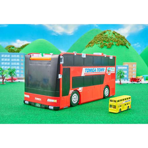 Tomica Vehicle Town Transforming Double-Decker Bus Station