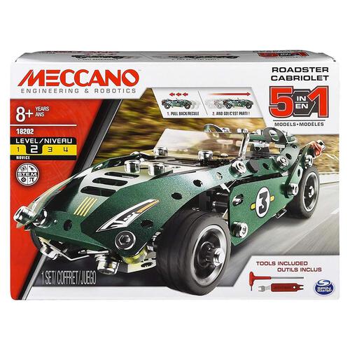 Meccano 5-in-1 Set Pull Back Car