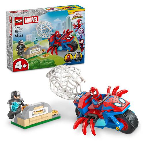 (Pre-Order) LEGO Marvel Spidey And His Amazing Friends Spidey on his Motorcycle vs. Rhino 11206 (Estimated Early Jan 2026)