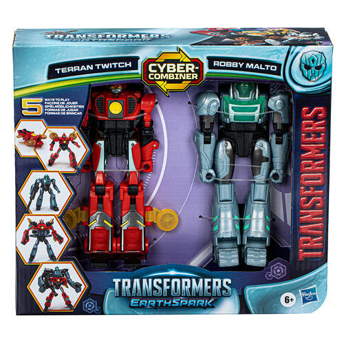 Transformers EarthSpark Cyber-Combiner Terran Twitch and Robby Malto