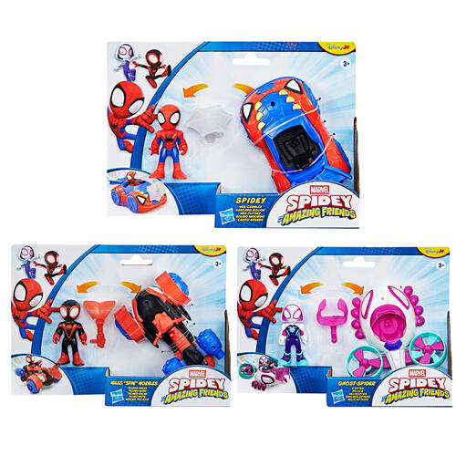 Marvel Spidey And His Amazing Friends 3-Inch Action Figures & Vehicles - Assorted (1 Pc)