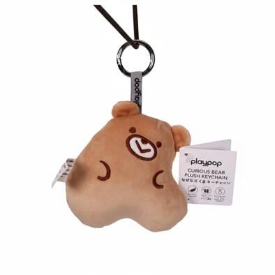 playpop Curious Bear Plush Keychain