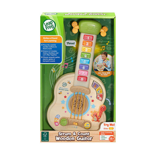 Leapfrog Strum & Count Wooden Guitar