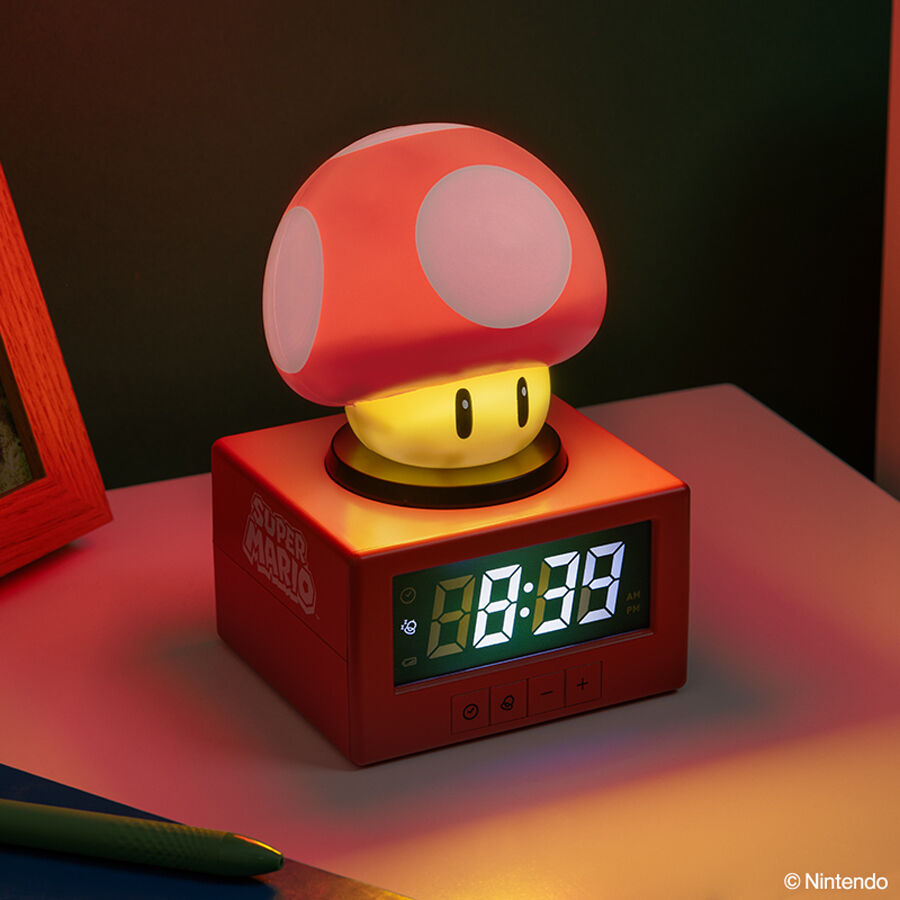 Paladone Super Mario Super Mushroom Icon Alarm Clock | Toys”R”Us