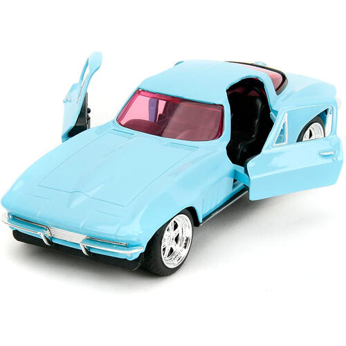 Jada 1/32 Pink Slips 1966 Chevy Corvette Diecast Car
