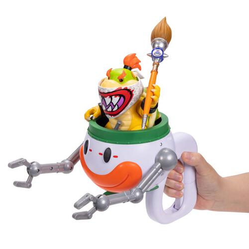 The Super Mario Galaxy Movie - 5&rdquo; Bowser Jr. with Clown Car, Paintbrush and Water-Reveal Stickers 