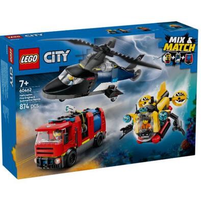 LEGO City Helicopter, Fire Truck & Submarine Remix 60462 