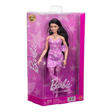 Barbie Fashionista Deluxe Style Pink Dress Doll with Loose Hair