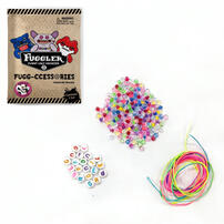Fuggler Fugg-ccessories Bead Kit - White Base With Colored Letter