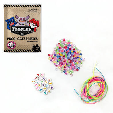 Fuggler Fugg-ccessories Bead Kit - White Base With Colored Letter