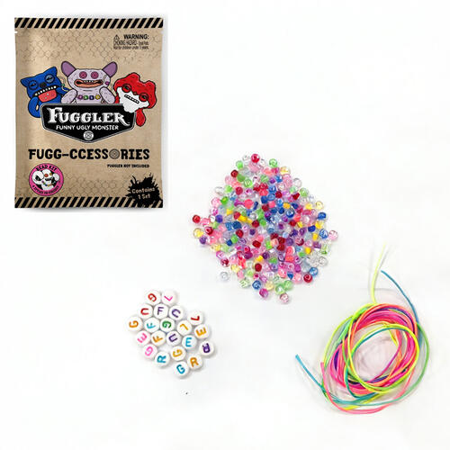 Fuggler Fugg-ccessories Bead Kit - White Base With Colored Letter