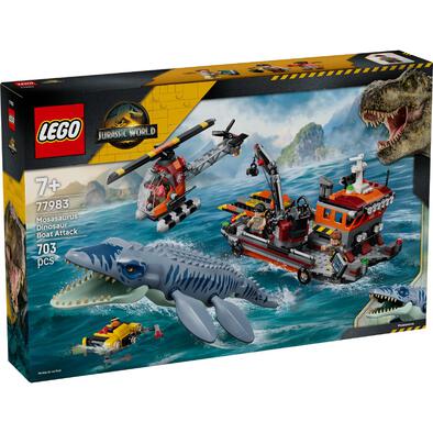 (Pre-order) LEGO Jurassic World Mosasaurus Dinosaur Boat Attack 77983 (Estimated August 2026)
