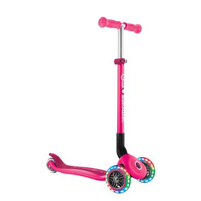 Globber Primo Foldable Lights Sky Neon Pink Scooter
