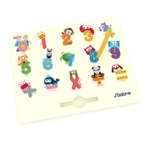 J'adore Plastic Magnetic Writing Pad-Numbers