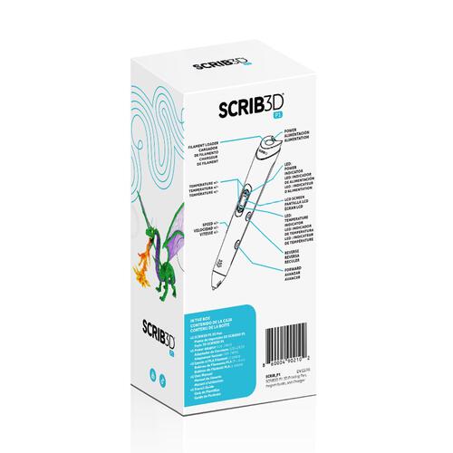 SCRIB3D P1 3D Printing Pen with Display - 14+ Creative Tool, Includes PLA Filament, Stencil Guide, and Power Adapter