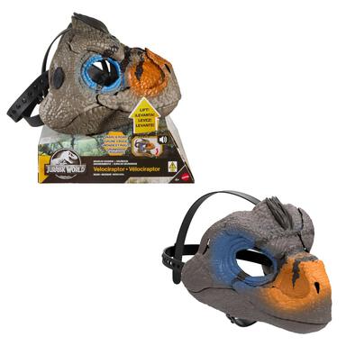 Mattel Jurassic World Snarlin' Sounds Velociraptor Mask