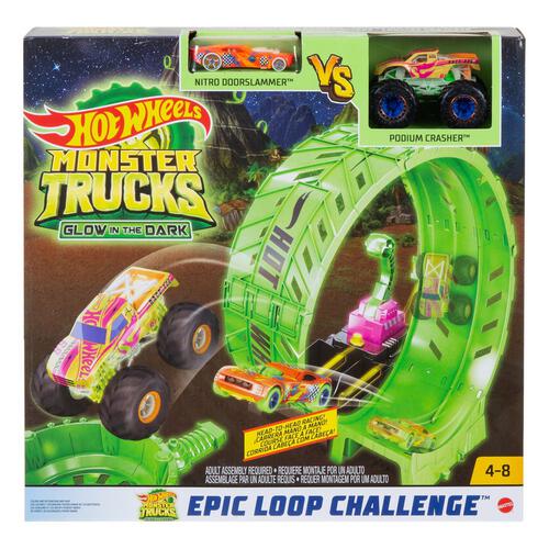 Hot Wheels Monster Truck Glow In The Dark Epic Loop Challenge