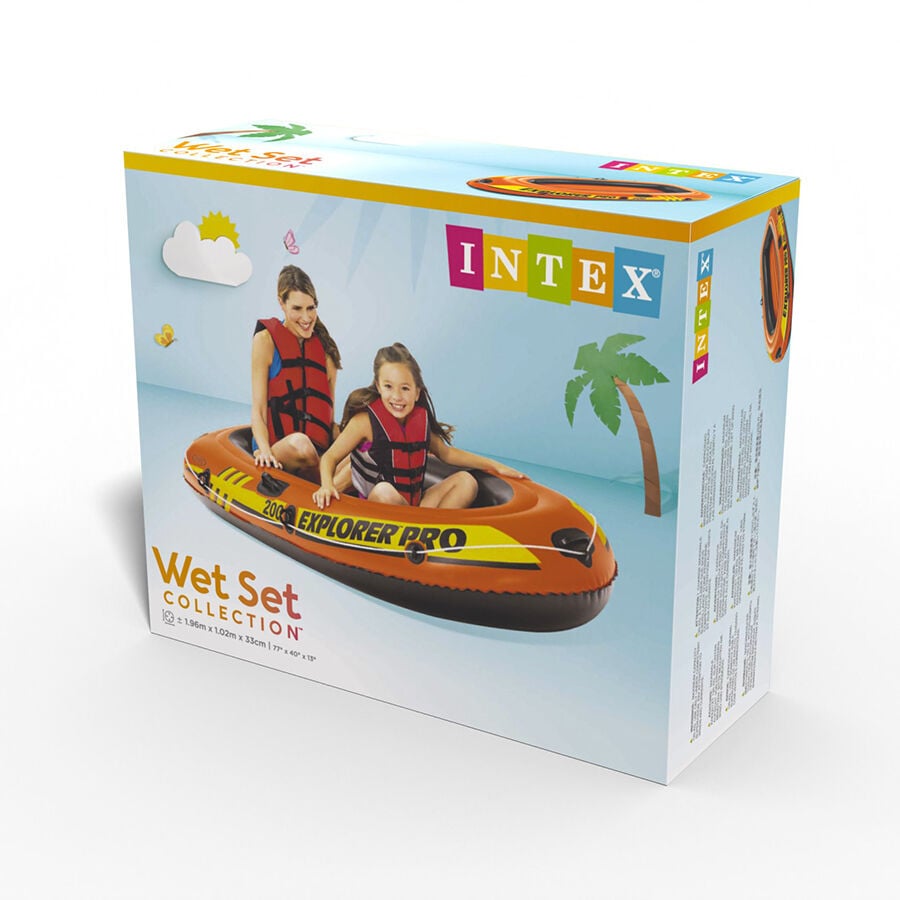 Gonfiabile Intex Explorer PRO 200 – Barca Con Pompa E Pagaie, Capacità 120 Kg