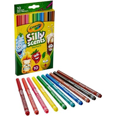 Crayola Silly Scents 10 Colours Slim Markers
