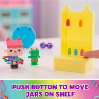 Gabby's Dollhouse, Celebration Series Baby Box Cat Bobble Figure with Dollhouse Furniture and Accessories