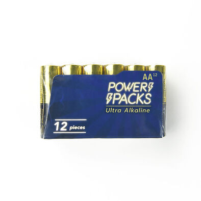 Power Packs Ultra Alkaline AA Battery 12 PCS