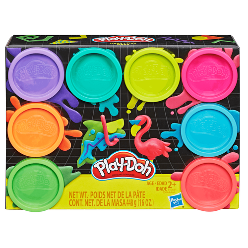 Play-Doh 8 Pack Neon Non-Toxic Modeling Compound