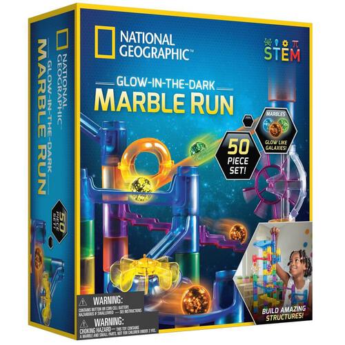 National Geographic 50 Pieces Glow-In-The-Dark Marble Run