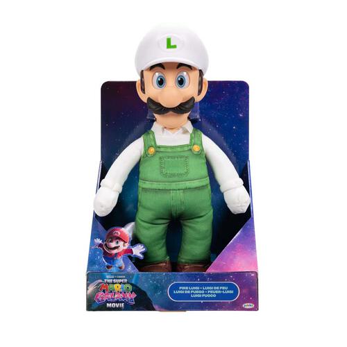 The Super Mario Galaxy Movie Fire Luigi Posable Plush (15 Inches)