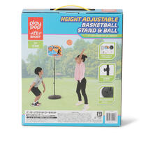 playpop Height Adjustable Basketball Stand & Ball
