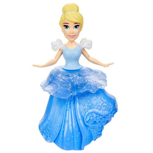 Disney Princess Cinderella Small Doll With Glittery Blue One-Clip Dress