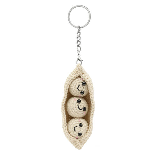 playpop Crochet Keychain Peas - Beige
