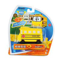 Robocar Poli Play And Fun Die-Cast School Bus